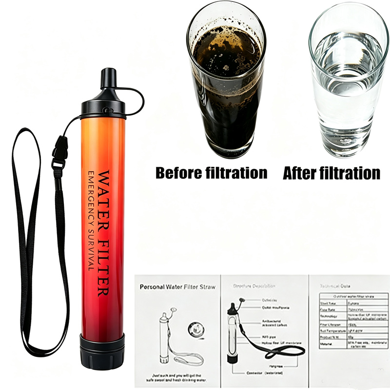 Water Purification Straw - فلتر مياه محمول للطوارئ في الهواء