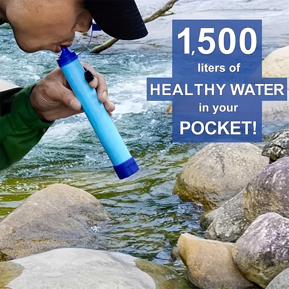 قشة محمولة لتنقية المياه بسعة  - مراجعة Water Purification Straw وسعره