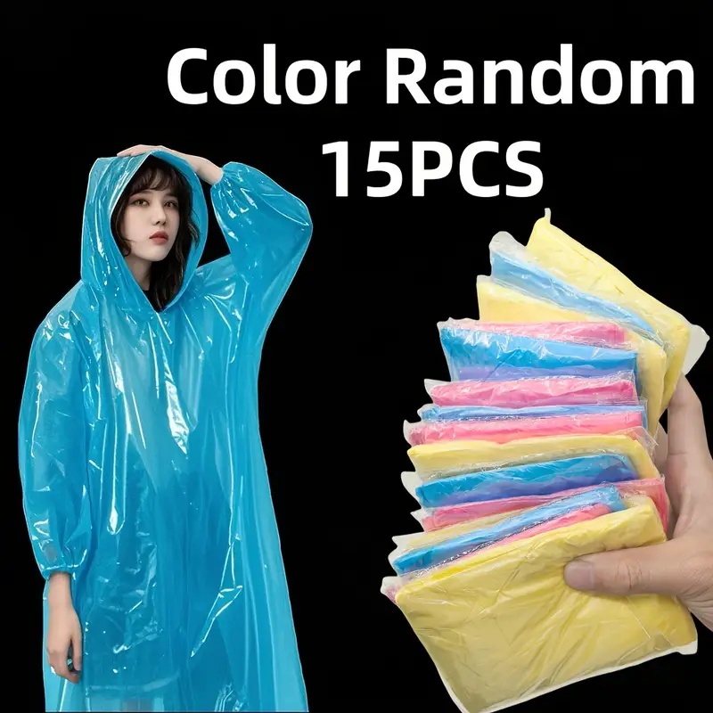 15/30 قطعة من معاطف المطر الشف - مراجعة Emergency Poncho Rain وسعره