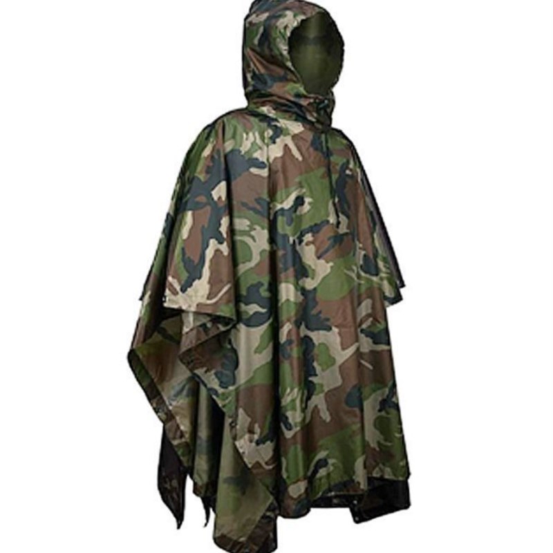 معطف واق من المطر تكتيكي مموه  - مراجعة Emergency Poncho Rain وسعره