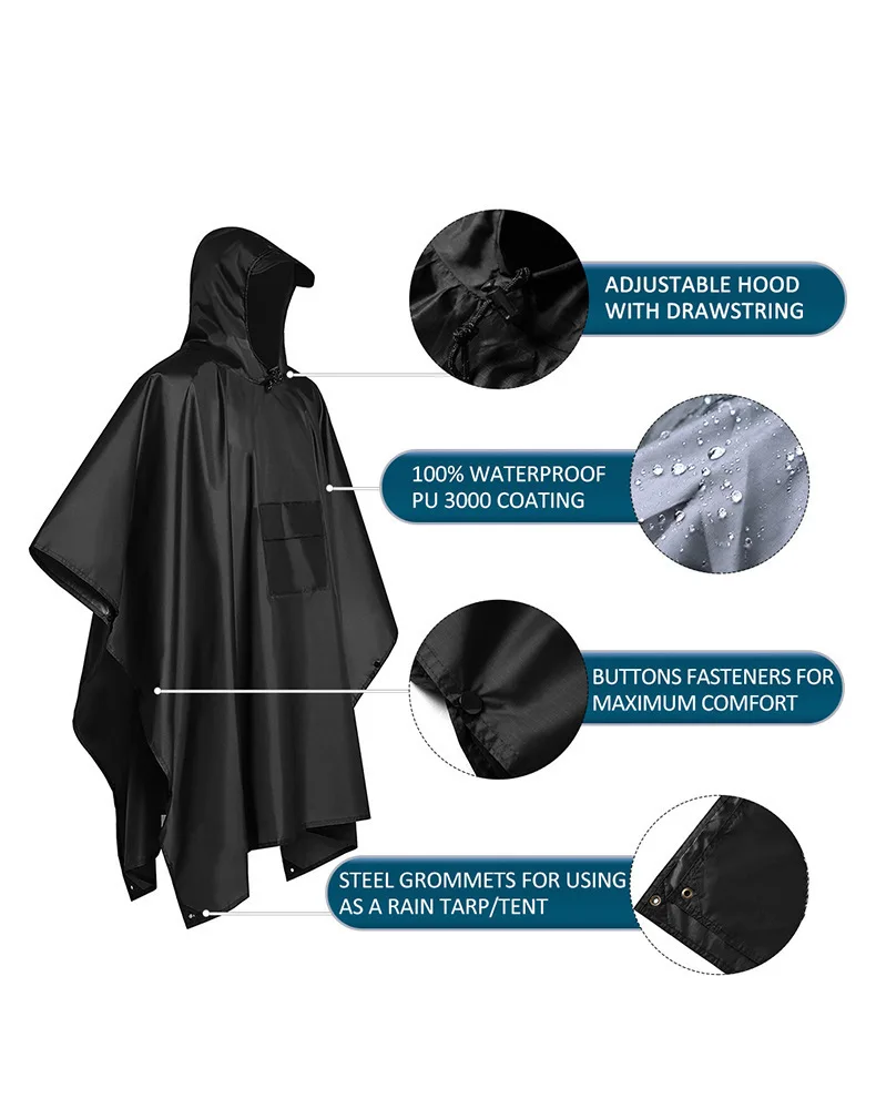 2026 للرحلات والتخييم، معطف مط - مراجعة Emergency Poncho Rain وسعره